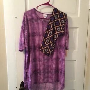 LuLaRoe M Purple/Pink Irma & OS Leggings